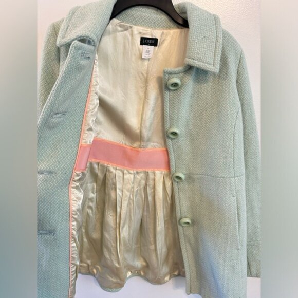 J. Crew Wool Blend Button Down Coat - Size 10 - Picture 10 of 10